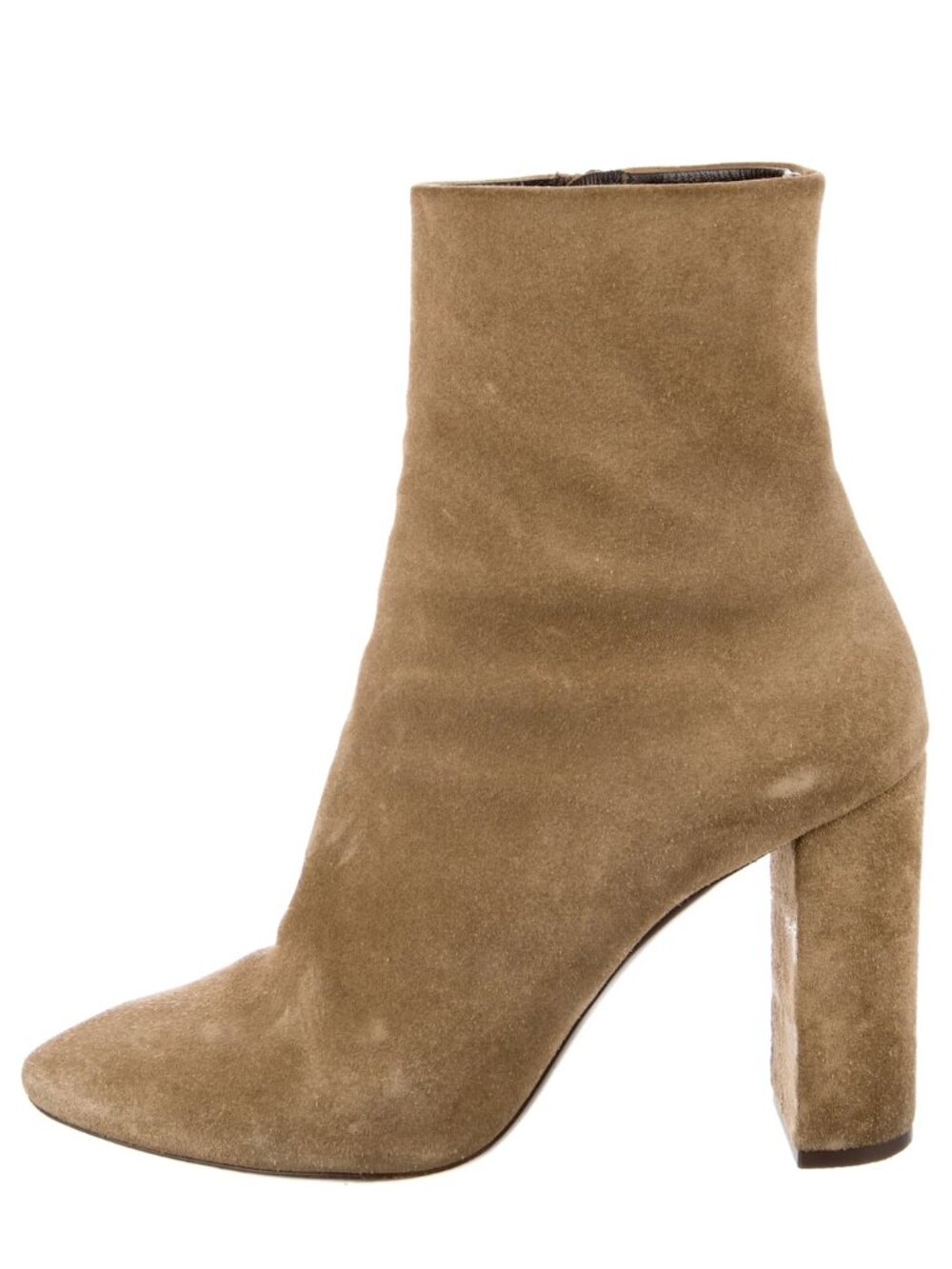 Saint Laurent Lou Suede Chunky High Heel Ankle Boots  Size 39